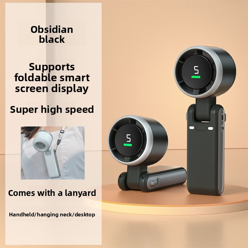 Portable Digital Display Folding Desk Fan