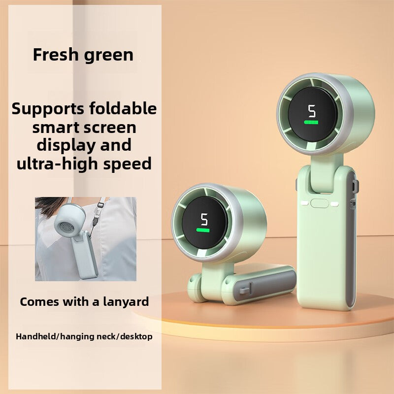 Portable Digital Display Folding Desk Fan