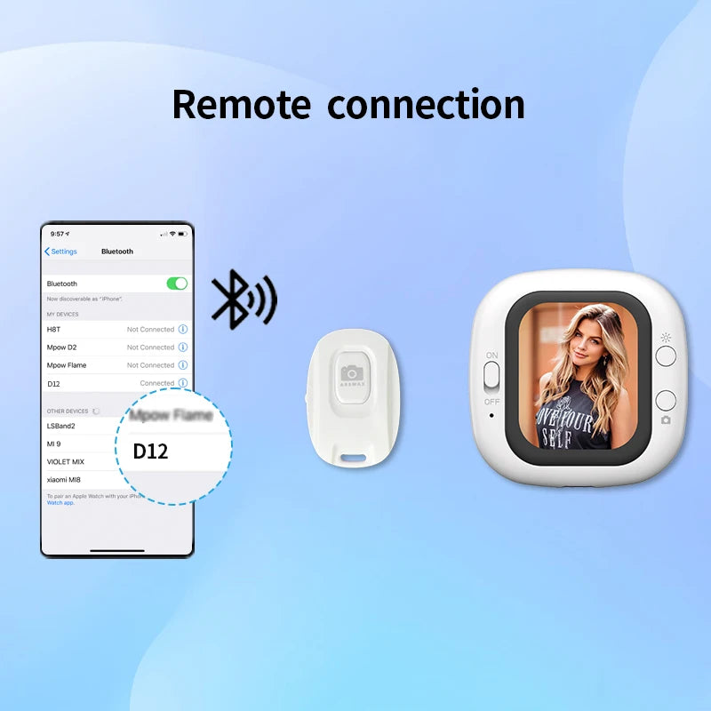 Phone Vlog Selfie Monitor Screen Phone Holder Clip Mount Rear Camera Selfies Vlogging Live Selfie Screen Compatible FOR iPhone
