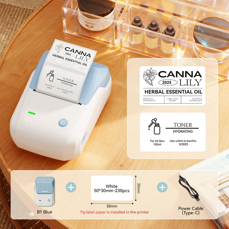 NIIMBOT B21/B1 Portable Thermal Printer 1500mAh Wireless Sticker Printer With Self-adhesive Labels For Barcode Clothing Jewelry