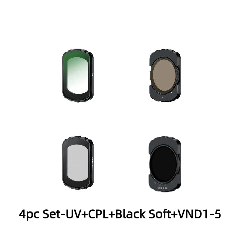 DJI OSMO POKET3 UV Magnetic Filter Kit UV CPL ND8/16/32/64 NDPL Black Soft Filter Set Camera Lens Drone Accessories