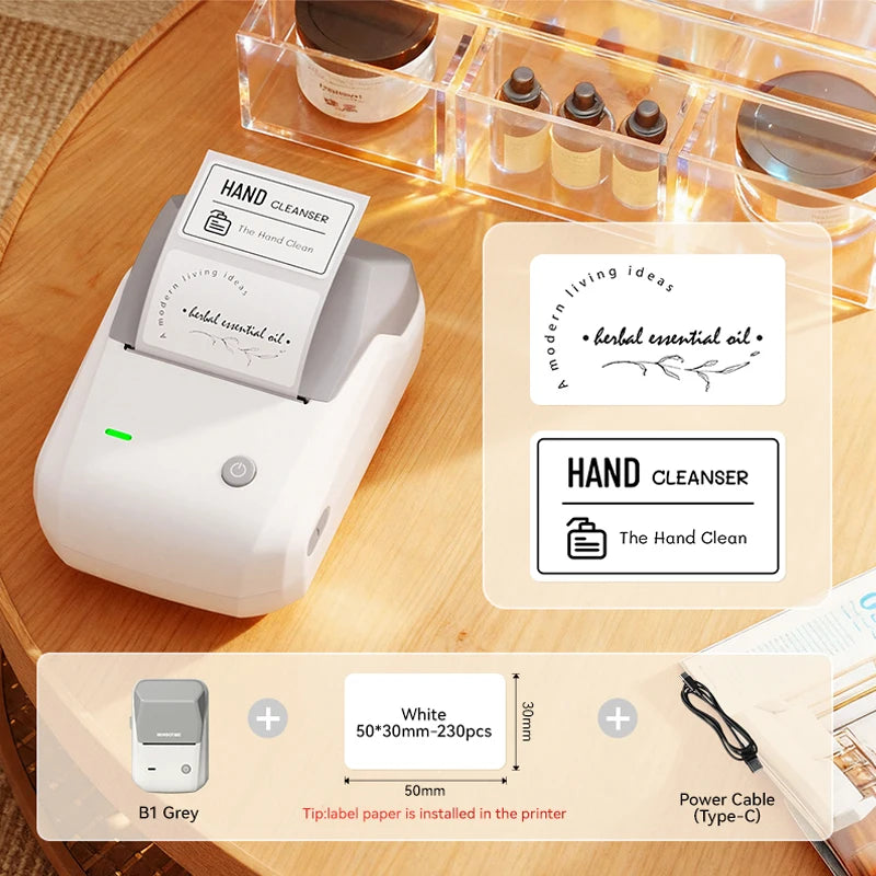 NIIMBOT B21/B1 Portable Thermal Printer 1500mAh Wireless Sticker Printer With Self-adhesive Labels For Barcode Clothing Jewelry
