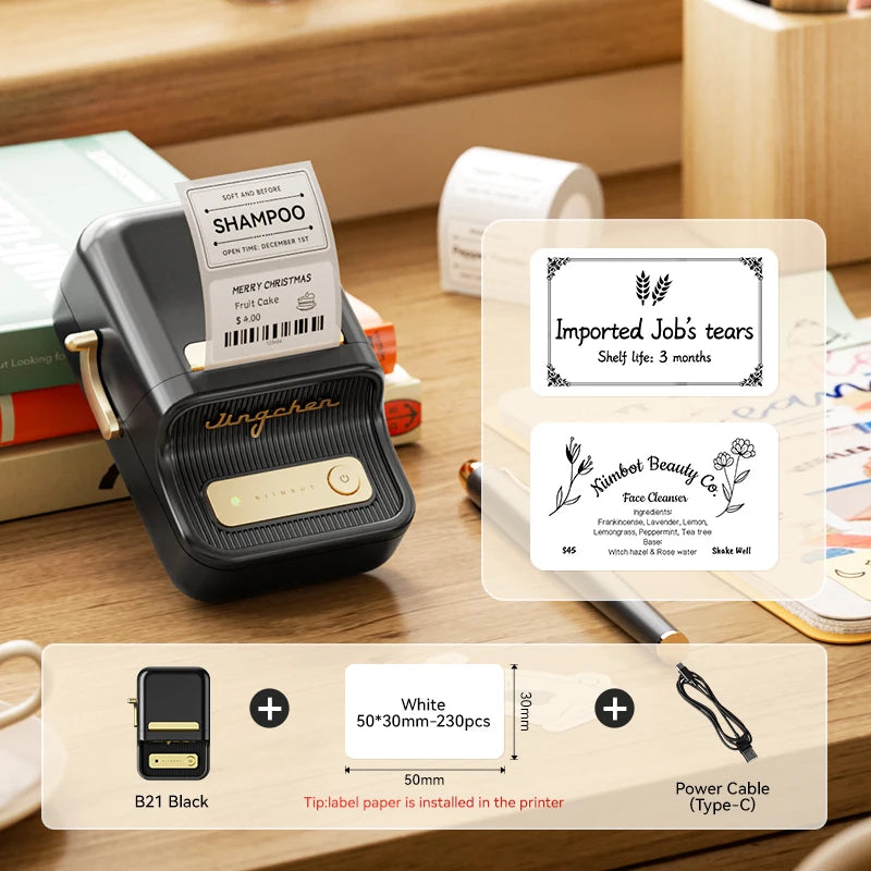 NIIMBOT B21/B1 Portable Thermal Printer 1500mAh Wireless Sticker Printer With Self-adhesive Labels For Barcode Clothing Jewelry