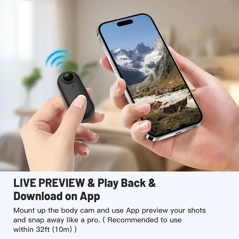 Pocket 4K Mini Camera Magnetic Vlog Outdoor Sports Cycling Cam WiFi Bodycam Video Recording Bike Motorcycle Waterproof Camcorder