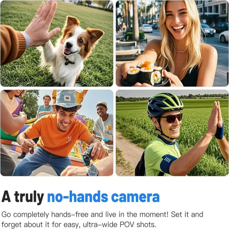 Pocket 4K Mini Camera Magnetic Vlog Outdoor Sports Cycling Cam WiFi Bodycam Video Recording Bike Motorcycle Waterproof Camcorder