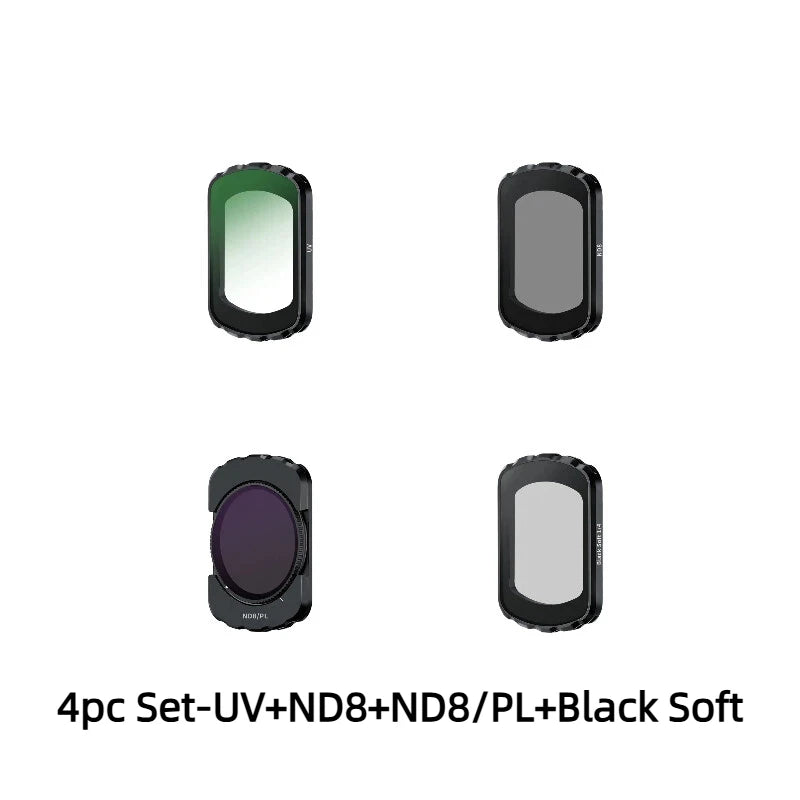 DJI OSMO POKET3 UV Magnetic Filter Kit UV CPL ND8/16/32/64 NDPL Black Soft Filter Set Camera Lens Drone Accessories