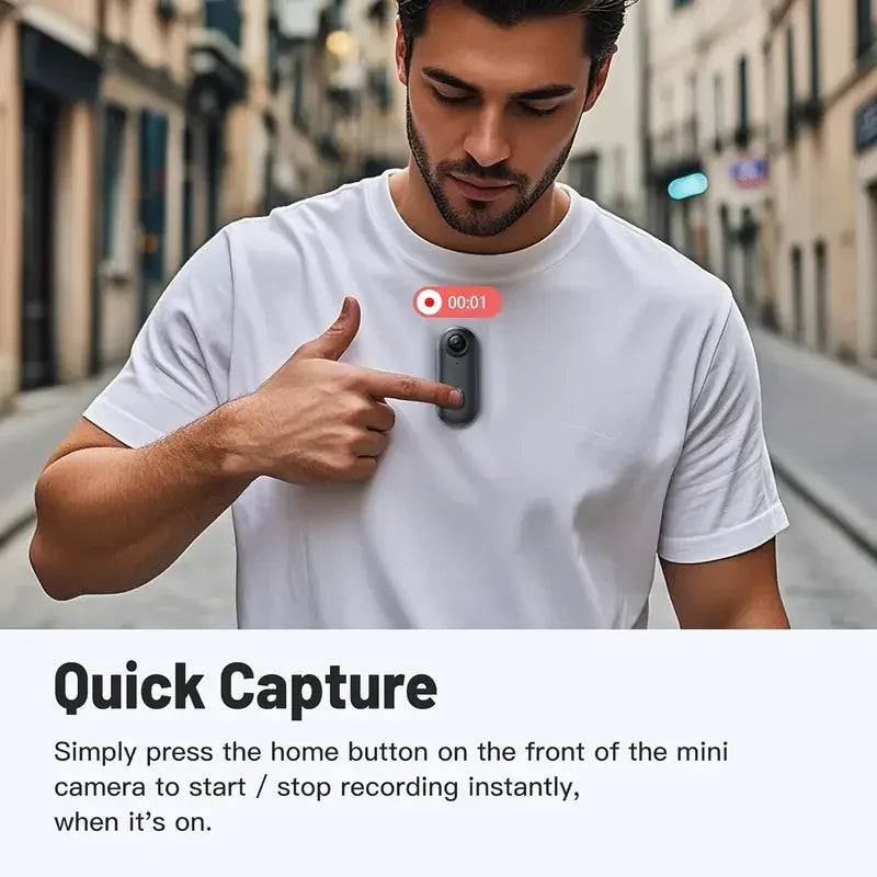 Pocket 4K Mini Camera Magnetic Vlog Outdoor Sports Cycling Cam WiFi Bodycam Video Recording Bike Motorcycle Waterproof Camcorder